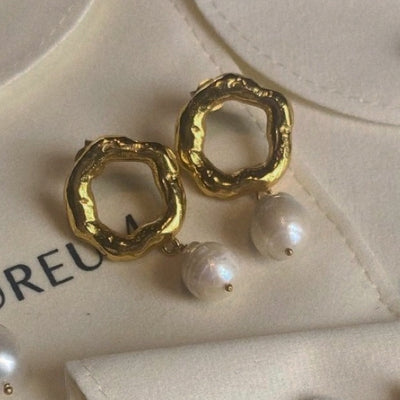 Baroque pearl personality simple earring