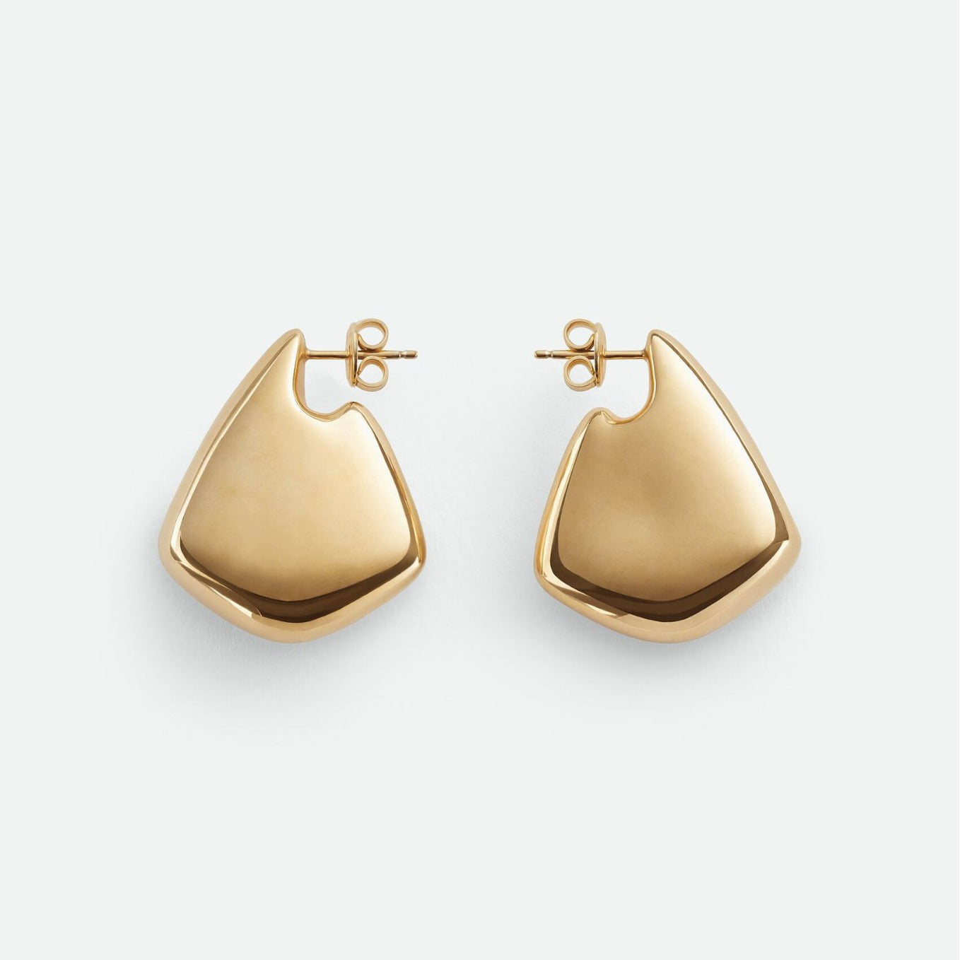 Simple high quality polished hollow earring