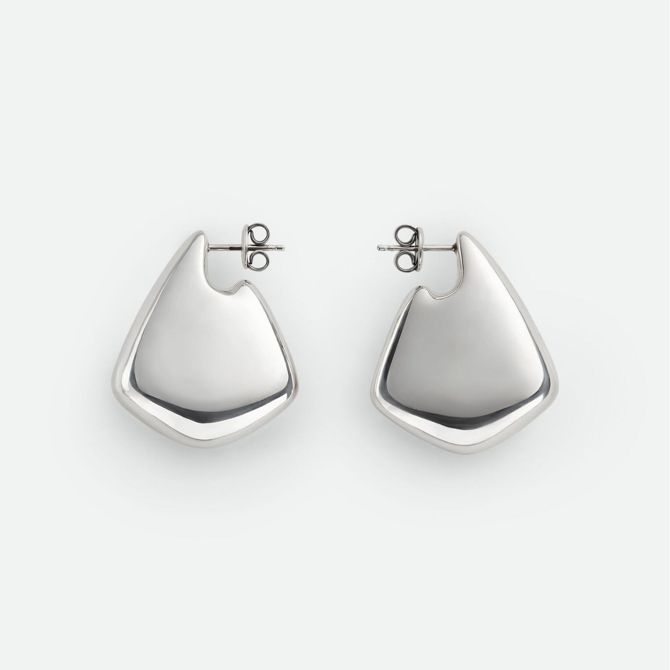 Simple high quality polished hollow earring