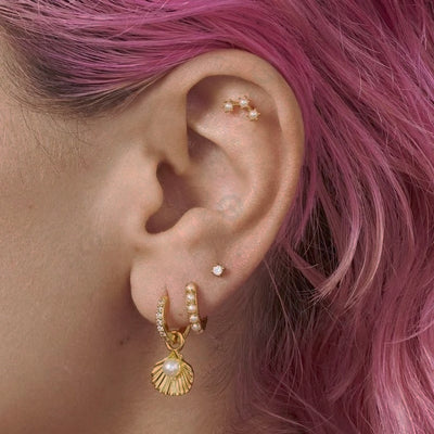 Pearl shell earring