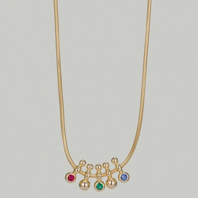 Deluxe sense light luxury gem necklace