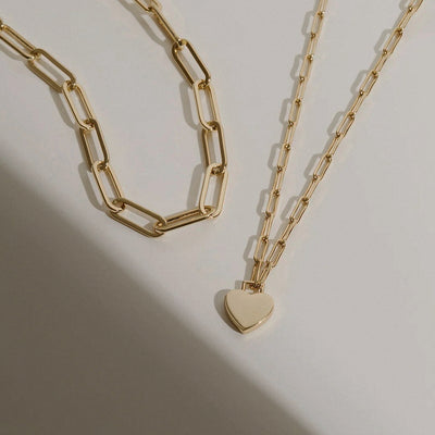 Simple pendant double necklace