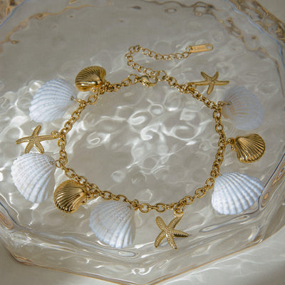 White shell starfish bracelet