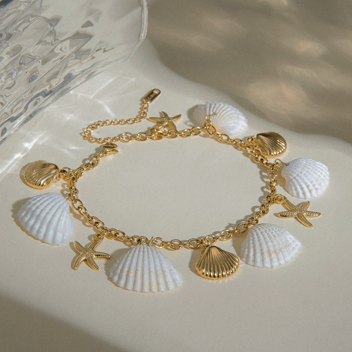 White shell starfish bracelet