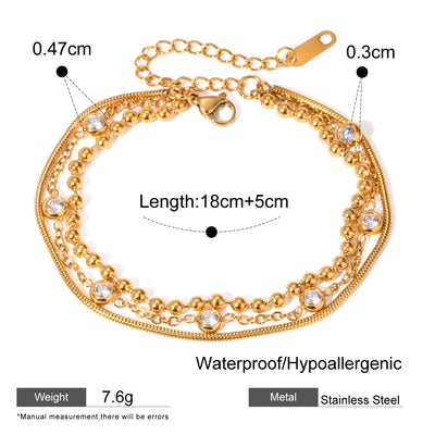 Personality temperament trend multi-layer bracelet