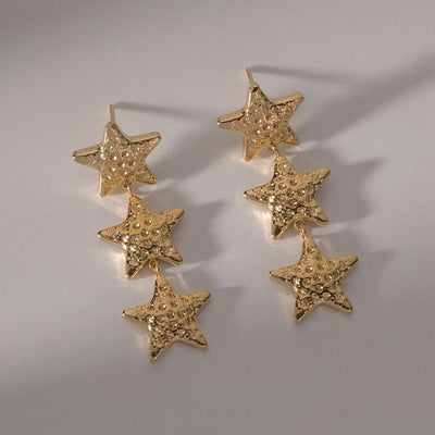 Design sense pentagram stud earring