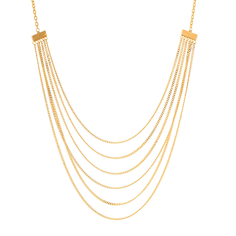 Simple light luxury stack wear necklace