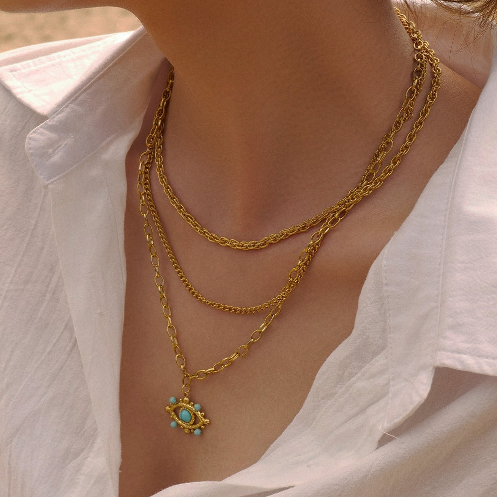 Fashion folded collarbone necklace