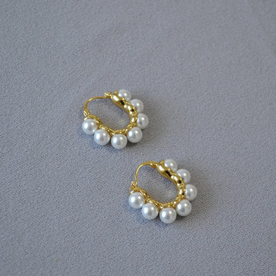 Pearl personality temperament high-grade earring