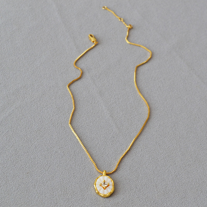 Mother shell fashion temperament high sense necklace